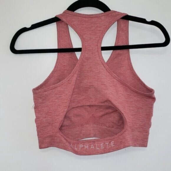Alphalete Aero Sport Bra Keyhole Pink Size Medium - Picture 3 of 8